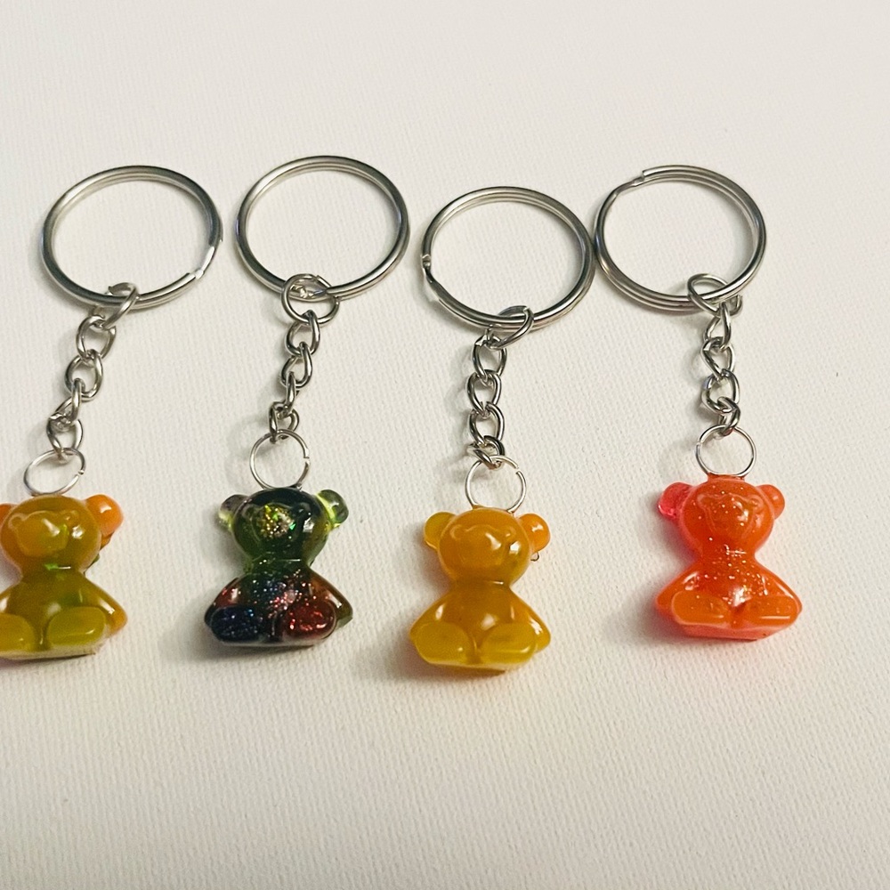 Artisan Multicolor Bear Key Holders